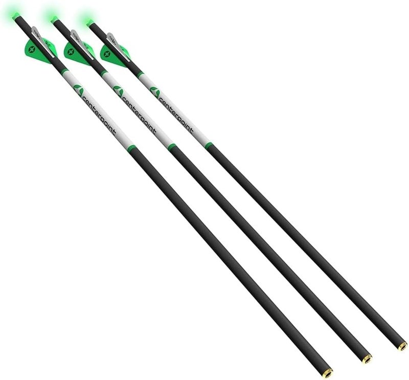 CentroPoint Archery AXCCA203PK Premium .003-Carbon Crossbow Arrows With Lighted Half-Moon Nocks - Image 1